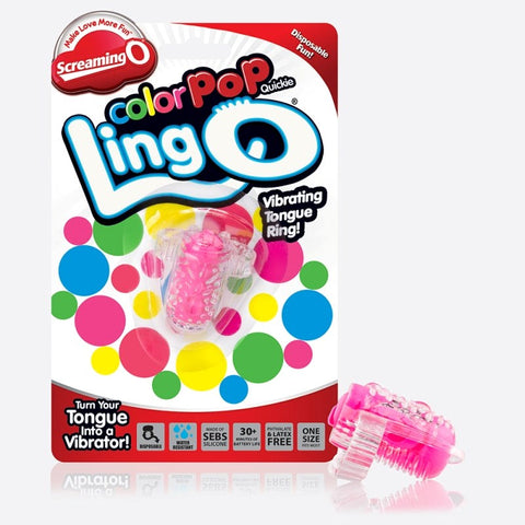 Screaming O LingO Quickie Color Pop Double Ring Cock Ring - Steel Sex Toys