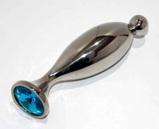 Seal & Ball Steel Sex Probe Medium - - Vibrator Accessories