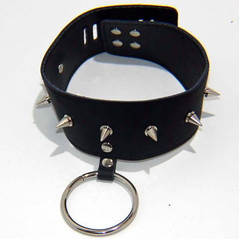 BDStyle Sharp Spikes Collar Heavy Premium BDSM Collar with Seven Spikes - Collars and Leads