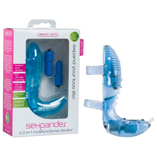 Shots Toys SHOTS Sexpander Vibrator 3 in 1 Extension and Cock Ring - - G-Spot Vibrators