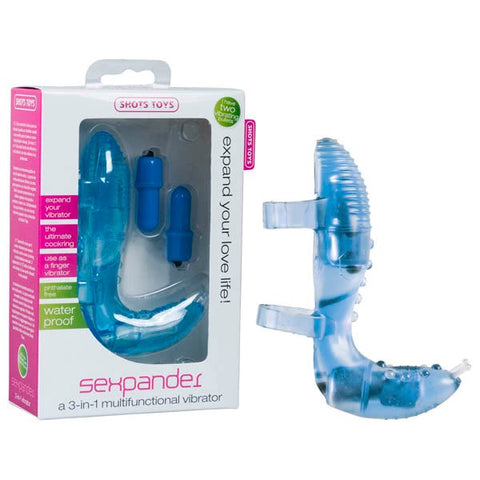 Shots Toys SHOTS Sexpander Vibrator 3 in 1 Extension and Cock Ring - G-Spot Vibrators
