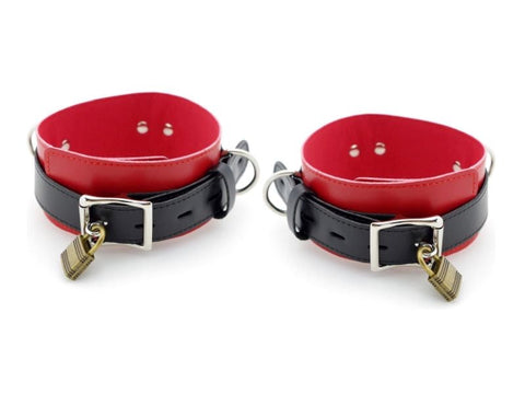 Hells Couture Simple Wrist or Ankle Cuffs With Studs for Bondage Play - Cuffs and Restraints