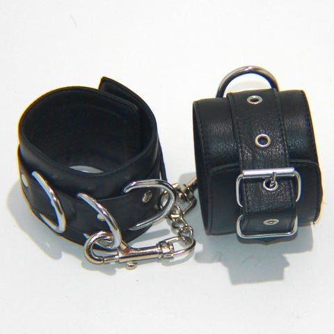 Hells Couture Sins4You Leather Wrist Cuffs Premium Bondage Restraints - Cuffs and Restraints