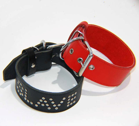 Hells Couture Slave Leather BDSM Collar Premium Genuine Leather with D Ring - Collars and Leads