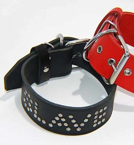 Hells Couture Slave Leather BDSM Collar Premium Genuine Leather with D Ring - Collars and Leads