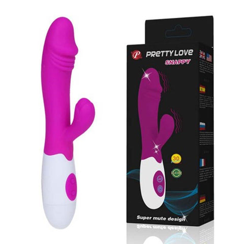 Baile Snappy 30 Function Silicone Vibrator with Powerful Multi Speed Motor - Rabbit Vibrators