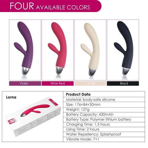 Svakom Lorna 8 Functions Rabbit Vibrator Touch Sensor Technology - Body Wands
