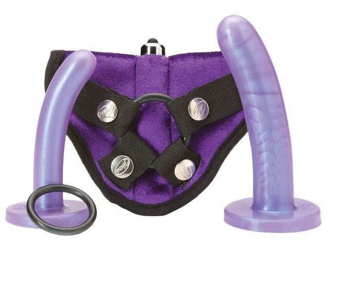 Tantus Bend Over Beginner Kit Strap On Harness with Progressive Dildos - - Realistic Dildos