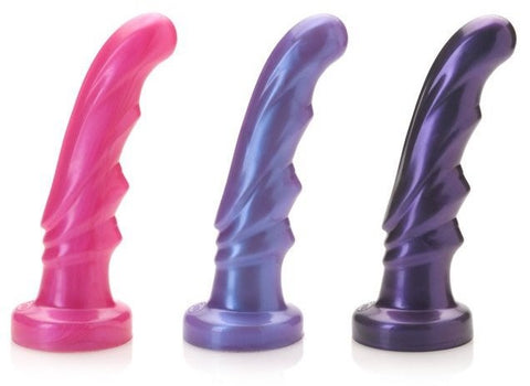 Tantus Tsunami Waved Dildo with Removable Bullet Vibrator - Strap On Sextoys