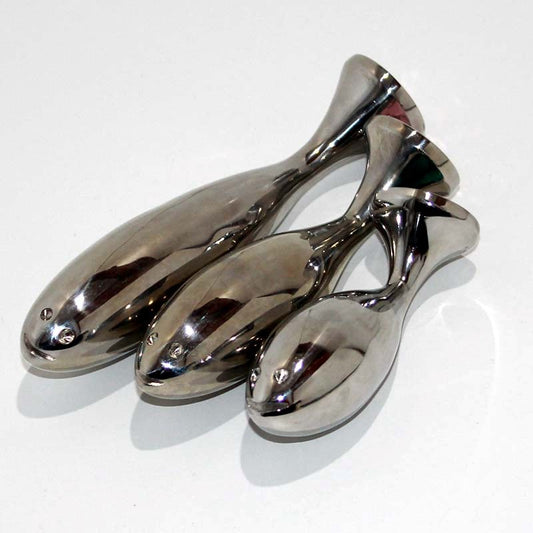 THE WHALE Jewelled Anal Probe Large - - Steel Sex Toys
