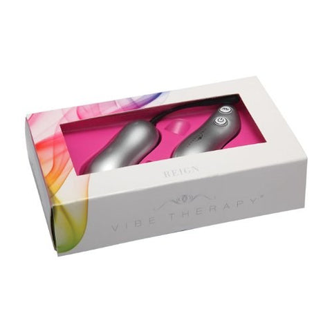 Vibe Therapy Reign Waterproof Wireless Bullet Vibrator for Clitoral Stimulation - Steel Sex Toys