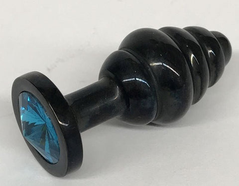 Hells Couture Wild Passion Anal Plug Black Small Medical Grade Steel - Steel Sex Toys