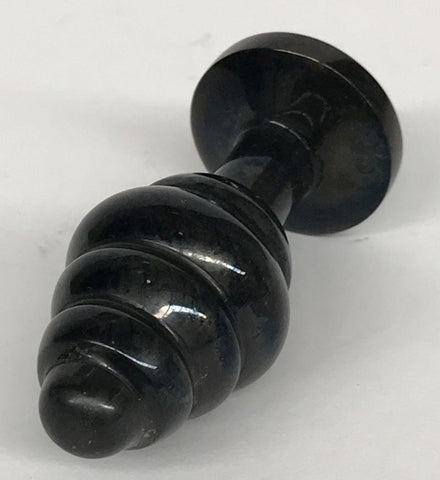 Hells Couture Wild Passion Anal Plug Black Small Medical Grade Steel - Steel Sex Toys