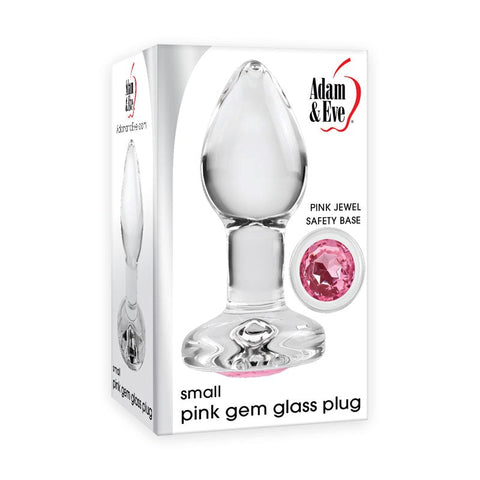 Adam & Eve Pink Gem Glass Butt Plug Luxurious Anal Stimulation Sex Toy - Butt Plugs