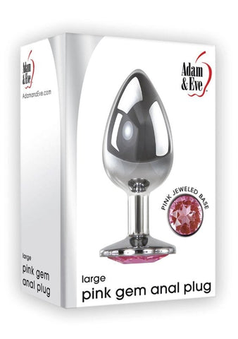 Adam & Eve Pink Gem Anal Plug Premium Aluminum - Butt Plugs