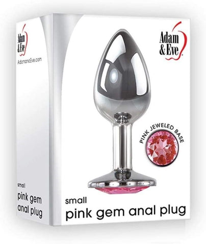 Adam & Eve Pink Gem Anal Plug Premium Aluminum - Butt Plugs