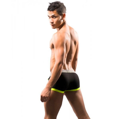 Andrew Christian Almost Naked Teaser Boxer Black with Front Teaser Window - Jocks and G-Strings