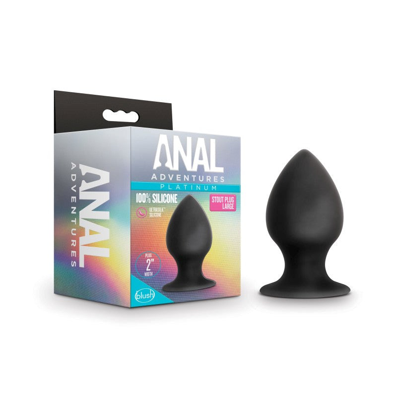 Blush Novelties Anal Adventures Platinum Anal Stout Plug Premium Silicone - Butt Plugs
