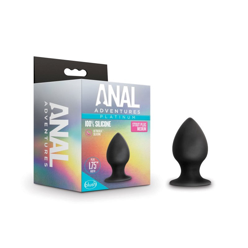 Blush Novelties Anal Adventures Platinum Anal Stout Plug Premium Silicone - Butt Plugs