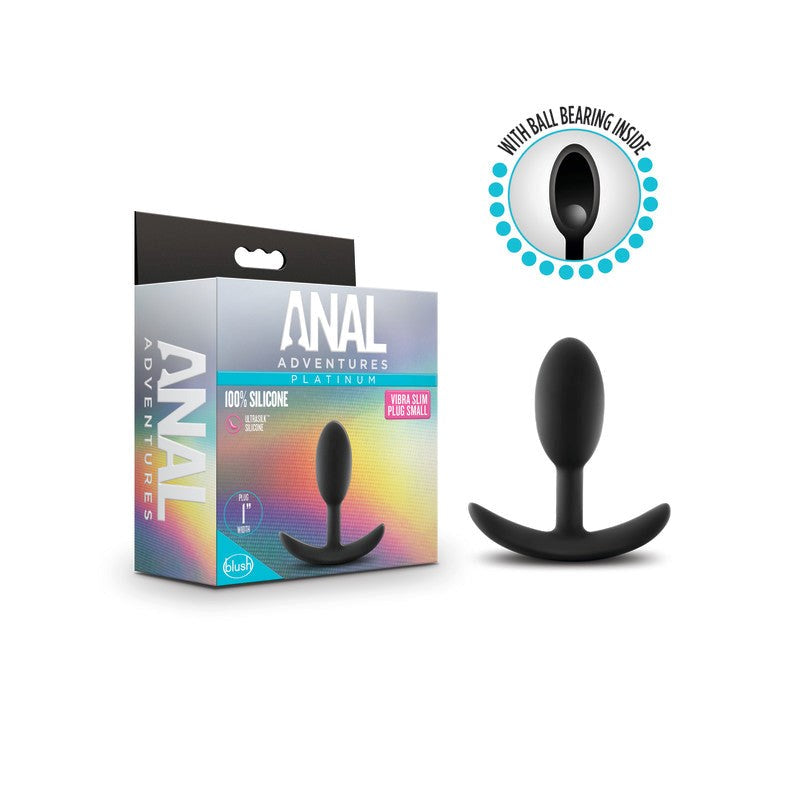 Blush Novelties Anal Adventures Platinum Vibra Slim Plug Motion Activated - Butt Plugs