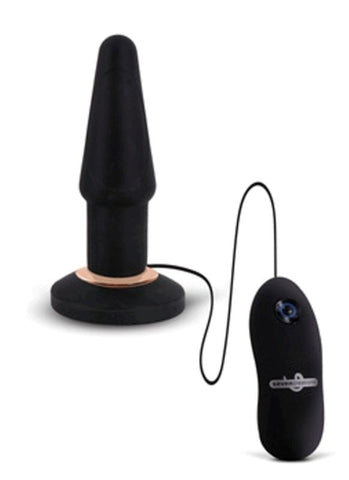 Seven Creations Apex Vibrating Butt Plug Black with Remote Control - Anal Vibrators