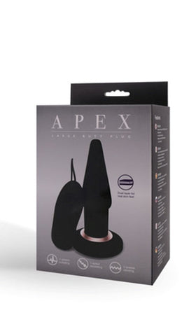 Seven Creations Apex Vibrating Butt Plug Black with Remote Control - Anal Vibrators