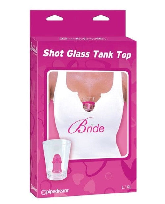 Pipedream Products Bachelorette Party Favors Shot Glass Tank Womens Top with Pecker - - Bachelorette and Bucks