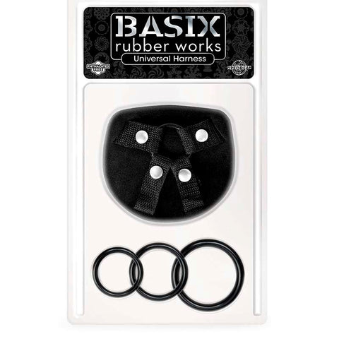 Pipedream Products Basix Universal Strap On Harness with 3 O Rings - Harness Dildos
