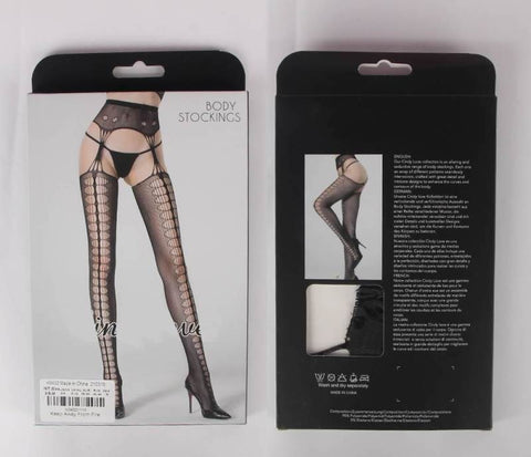 OH Yeah Black Sexy Fishnet Pantyhose Tights with Anti Slip Silicone Band - G-Strings, Panties and Shorts