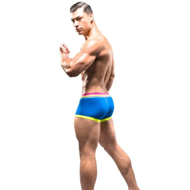 Andrew Christian Blow! Almost Naked Boxer Blue with Almost Naked Pouch - - Mens Briefs And Boxers