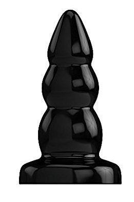 Shots Toys Bottom Line Rubber Butt Plug Black Model 6 Suction Cup Base - - Butt Plugs