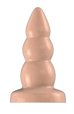 Shots Toys Bottom Line Rubber Butt Plug Flesh Model 6 Suction Cup Base - Butt Plugs