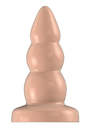 Shots Toys Bottom Line Rubber Butt Plug Flesh Model 6 Suction Cup Base - Butt Plugs