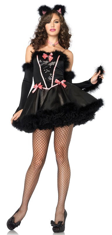 Leg Avenue Catnip Cutie Costume Leopard Print Roleplay Set - - Fancy Dress Ups