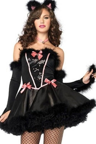 Leg Avenue Catnip Cutie Costume Leopard Print Roleplay Set - Fancy Dress Ups