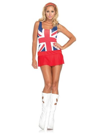Leg Avenue Cheeky Brit Costume Union Jack Roleplay Outfit - Fancy Dress Ups
