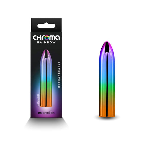 NS Novelties Unleash Colorful Bliss with Chroma Rainbow Bullets USB Rechargeable - Bullet Vibrators