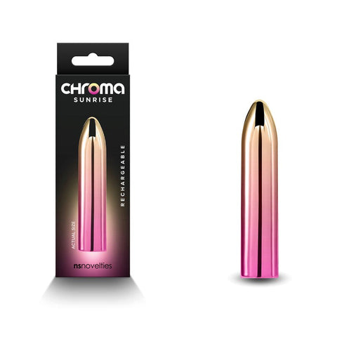 NS Novelties Chroma Sunrise Vibrant USB Rechargeable Bullet with 10 Patterns - Bullet Vibrators