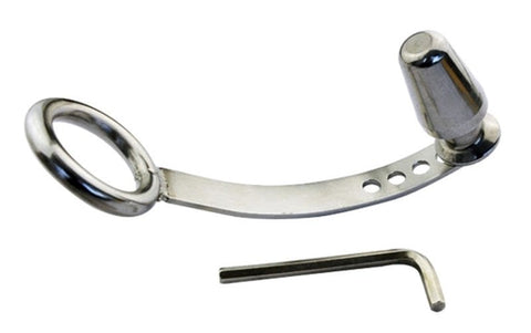 BDStyle Cock Ring with Adjustable Attached Steel Butt Plug Dual Stimulation - Butt Plugs