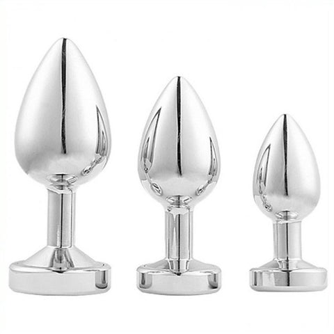 BDStyle Colorful Light Stainless Steel Butt Plug LED Illumination - Steel Sex Toys