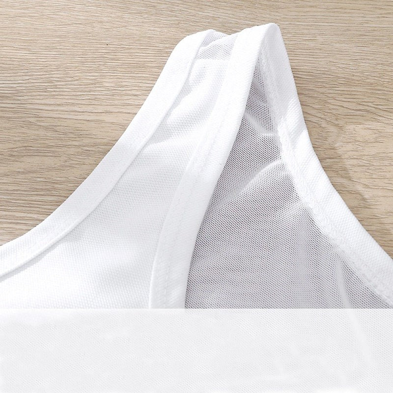 BDStyle Crop Top Chest Binder White Cotton Spandex Compression Support - Bras and Bra Sets