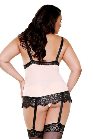 Fantasy Lingerie CURVE Blush Luxury Camisole & Panty Premium Microfiber - Teddies and Bodysuits