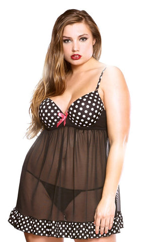 Fantasy Lingerie Enchanting Desires Bra and Thong Set with Underwire Support - Babydolls and Chemises