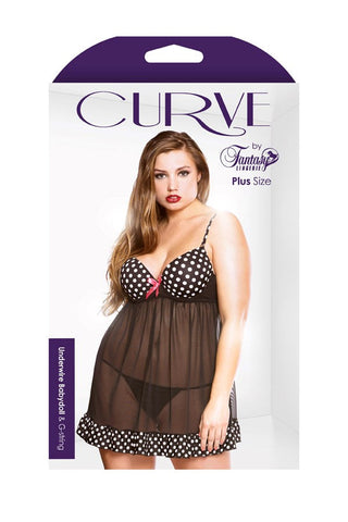 Fantasy Lingerie Enchanting Desires Bra and Thong Set with Underwire Support - Babydolls and Chemises
