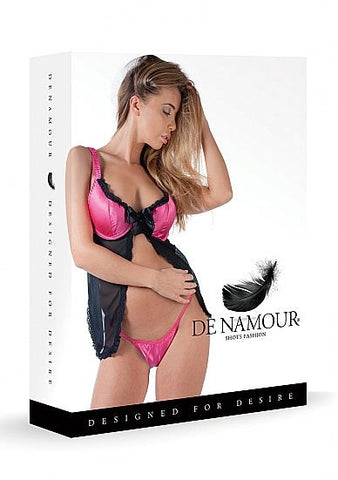 Shots Toys De Namour Babydoll Set with G String Sheer Mesh Lingerie - Babydolls and Chemises