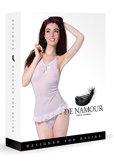 Shots Toys De Namour Babydoll with Pearls & G String Elegant Lingerie - - Babydolls and Chemises