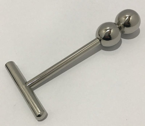 Hells Couture Stainless Steel Anal Pleasure Voyage Depth Charger T Bar - Anal Beads and Balls