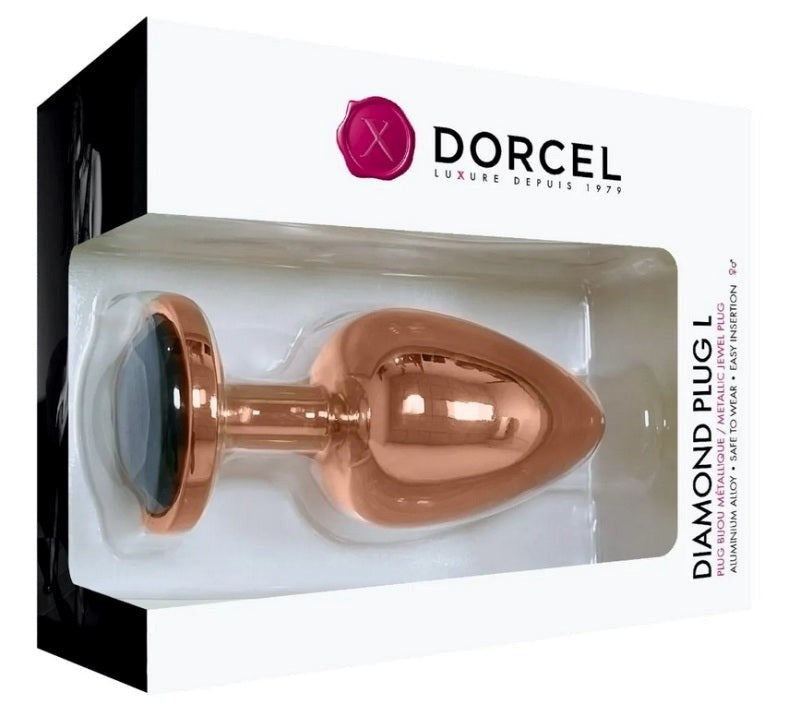 Marc Dorcel Toys Diamond Plug Rose Gold Aluminum Butt Plug - - Butt Plugs