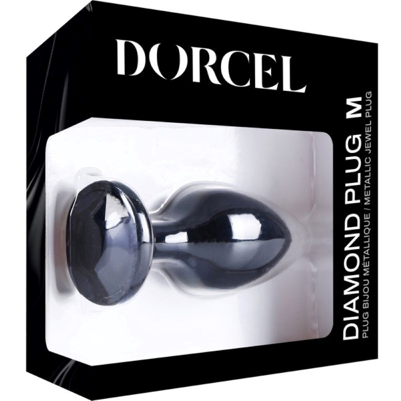 Marc Dorcel Toys Diamond Plug Black Premium Aluminum Anal Plug - - Butt Plugs