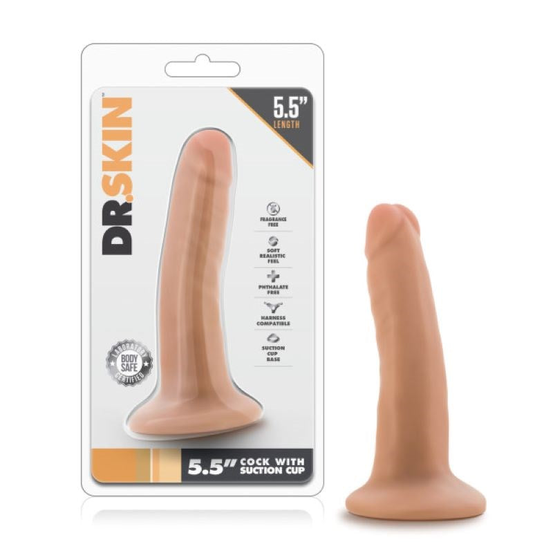 Blush Novelties Dr. Skin Cock + Suction Cup Flesh Realistic Dildo - - Realistic Dildos